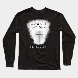 Biblical Threads - I Am Not My Own (White Design) Christian Long Sleeve T-Shirt